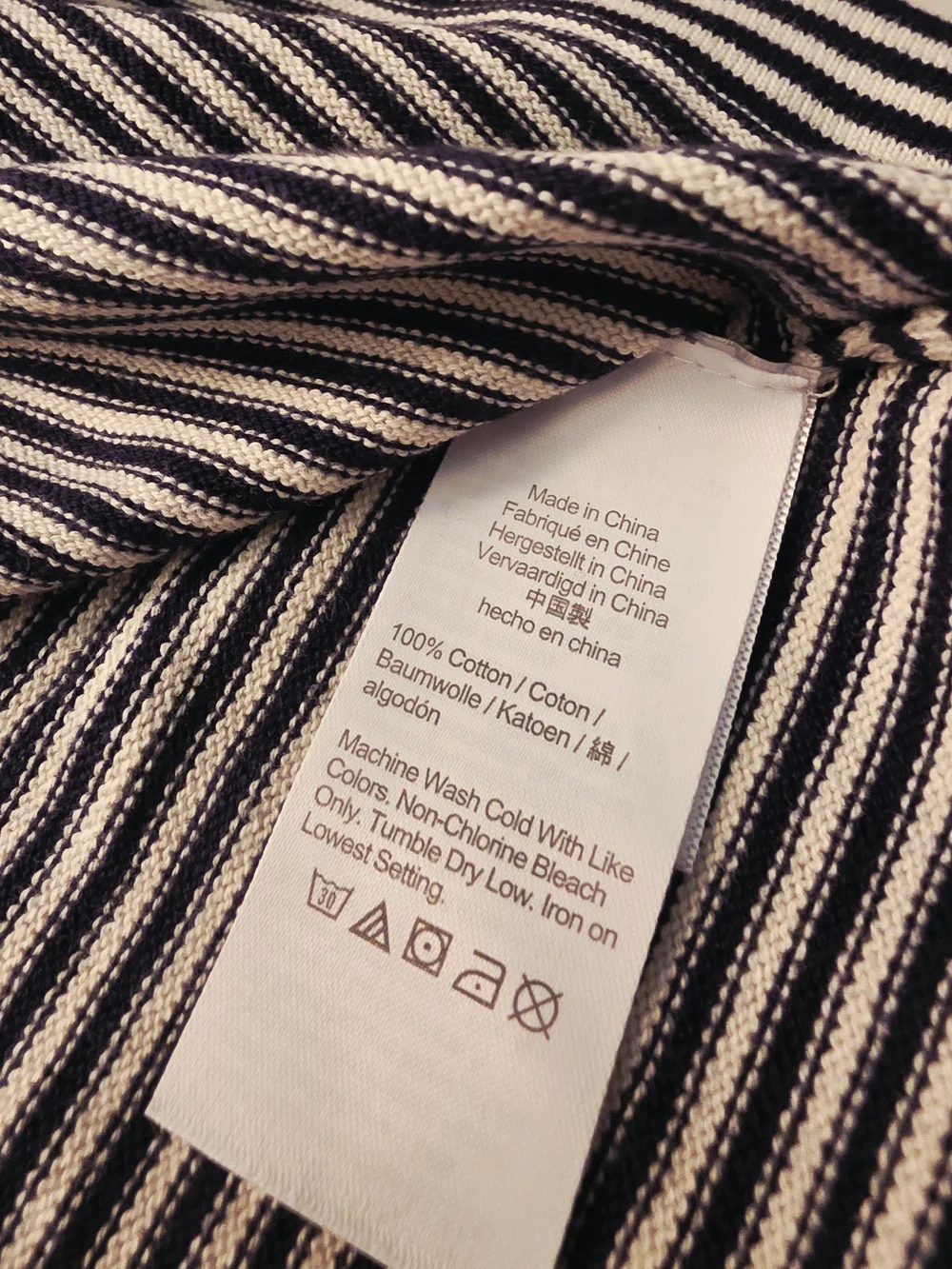 J. Crew Black and White Striped Crewneck Sweater